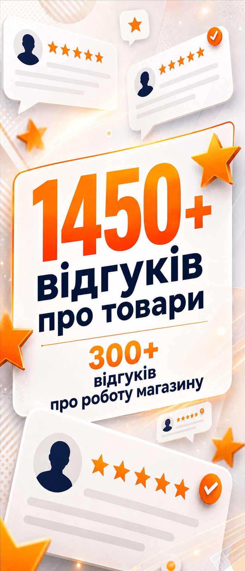 1450+ відгуків про товари